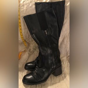 Baretraps Dallia Black Knee-hi Round Toe Riding Boots size 11M New!